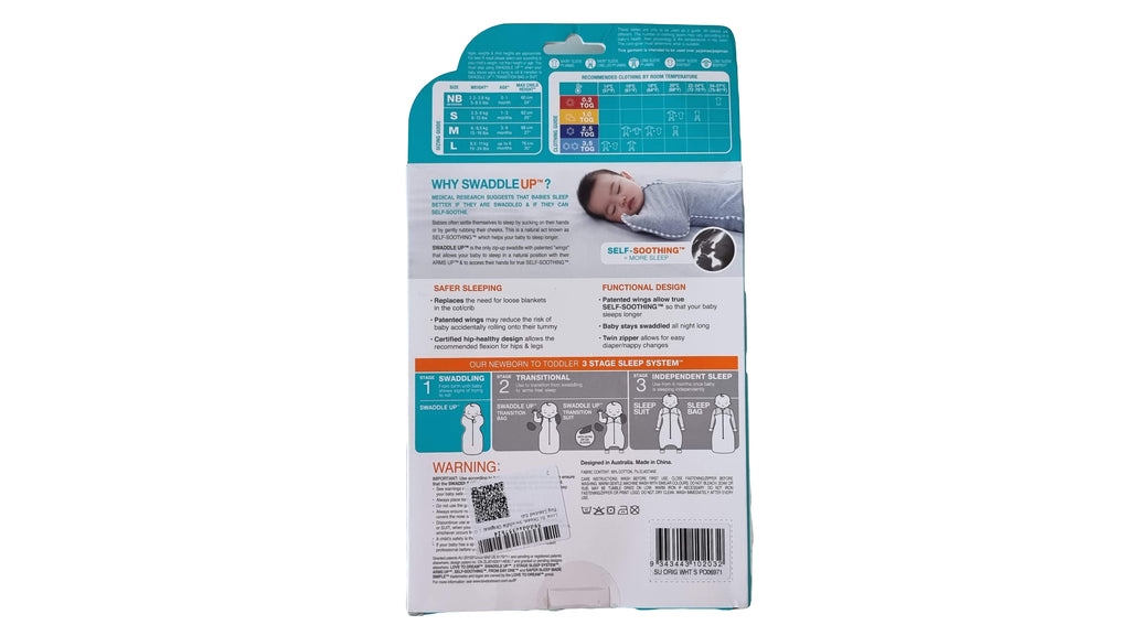 Love To Dream - Swaddle Up Original 1.0 TOG Limited Edition - White Sparkle - SecondGear.me