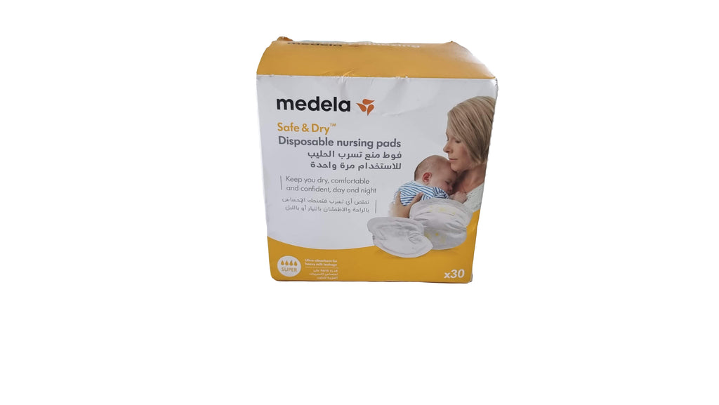 Medela - Safe & Dry Ultra Thin Nursing Pads 30 Units - White - SecondGear.me