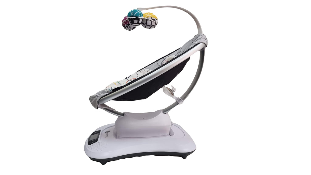 4Moms - Mamaroo 4.0 - Silver Plush with Newborn Insert - SecondGear.me