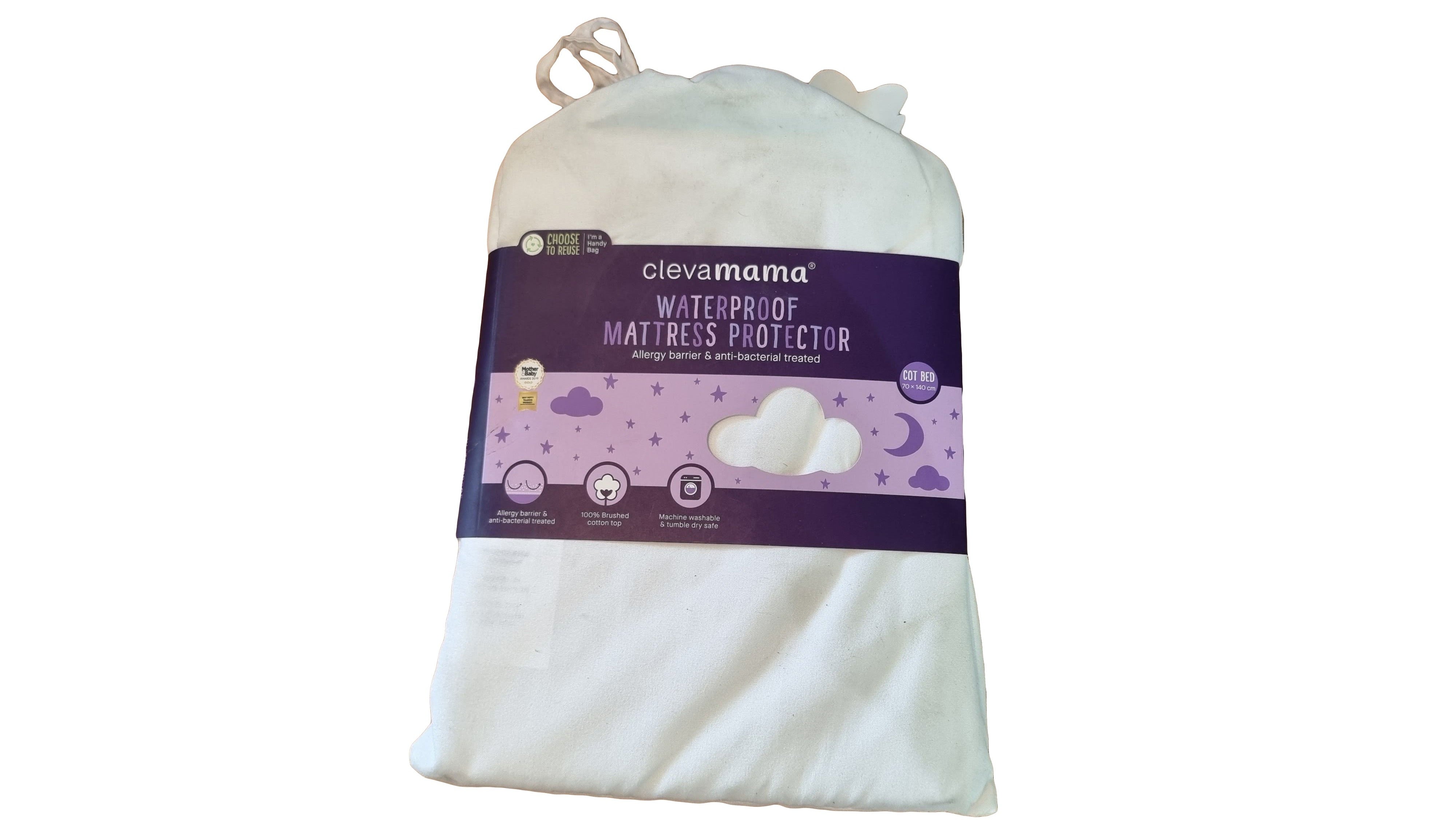 ClevaMama Brushed Cotton Fitted Waterproof Mattress Protector SecondGear.me