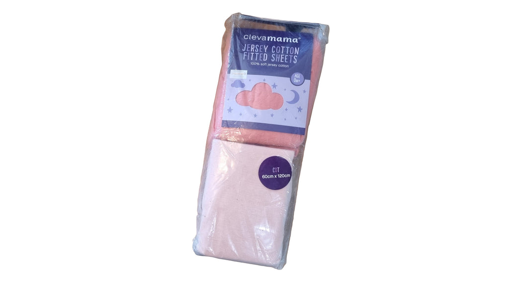 ClevaMama - Cot Fitted Sheets Jersey Cotton - Coral Pink - SecondGear.me
