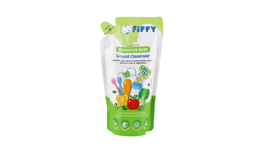 FIFFY - Baby Liquid Cleanser Refill Pack Green Tea Flavor 600ML - SecondGear.me