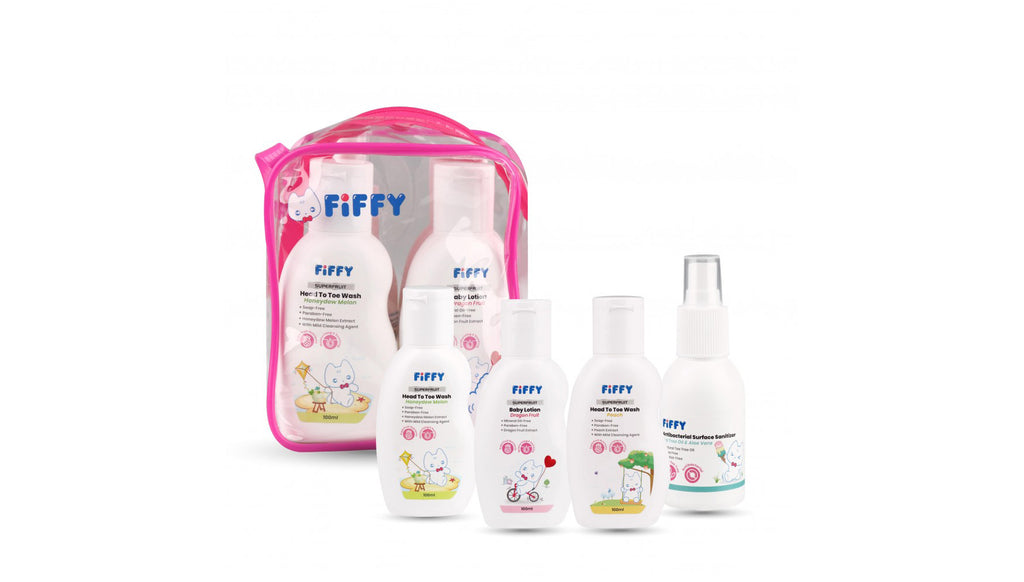 FIFFY - Superfruit Travel Toiletries Set Pink 100ML x 4 PCS - SecondGear.me