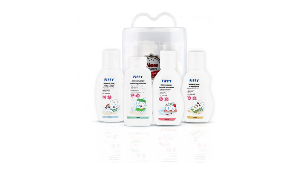 FIFFY - Botanical Baby Travel Toiletries White Set 4PCS - SecondGear.me