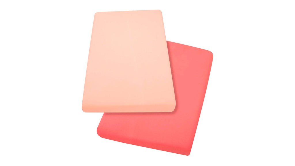 ClevaMama - Cot Fitted Sheets Jersey Cotton - Coral Pink - SecondGear.me