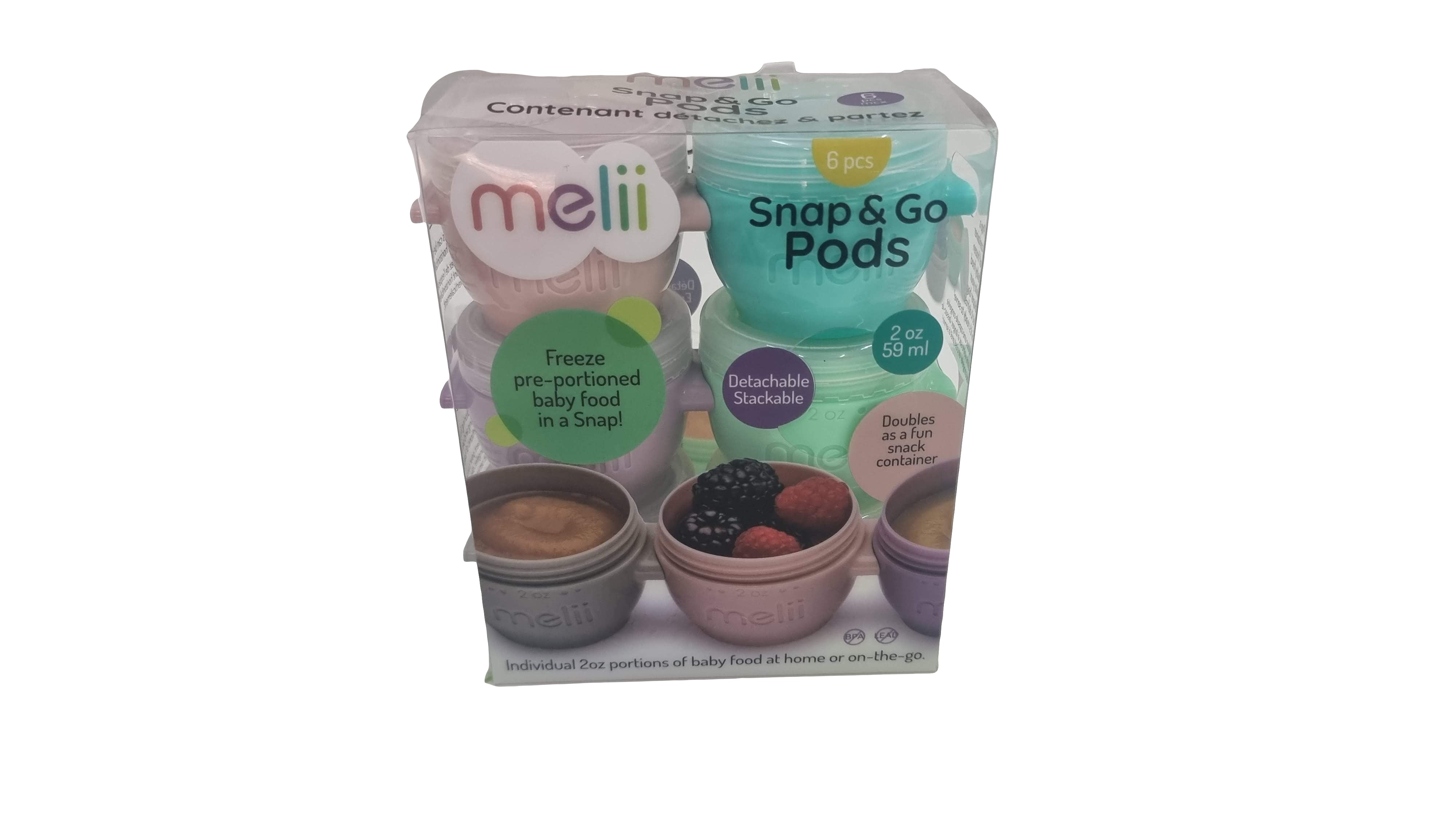 Melii Snap & Go Pods, 2 oz, 6-Pack